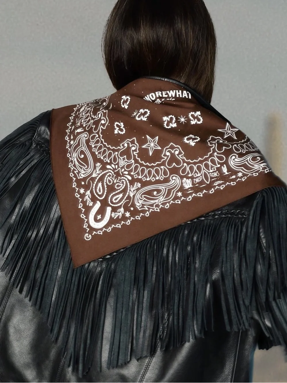 NWT Limited Edition WeWoreWhat x Joe’s Jeans Bandana Brown & White Western Print